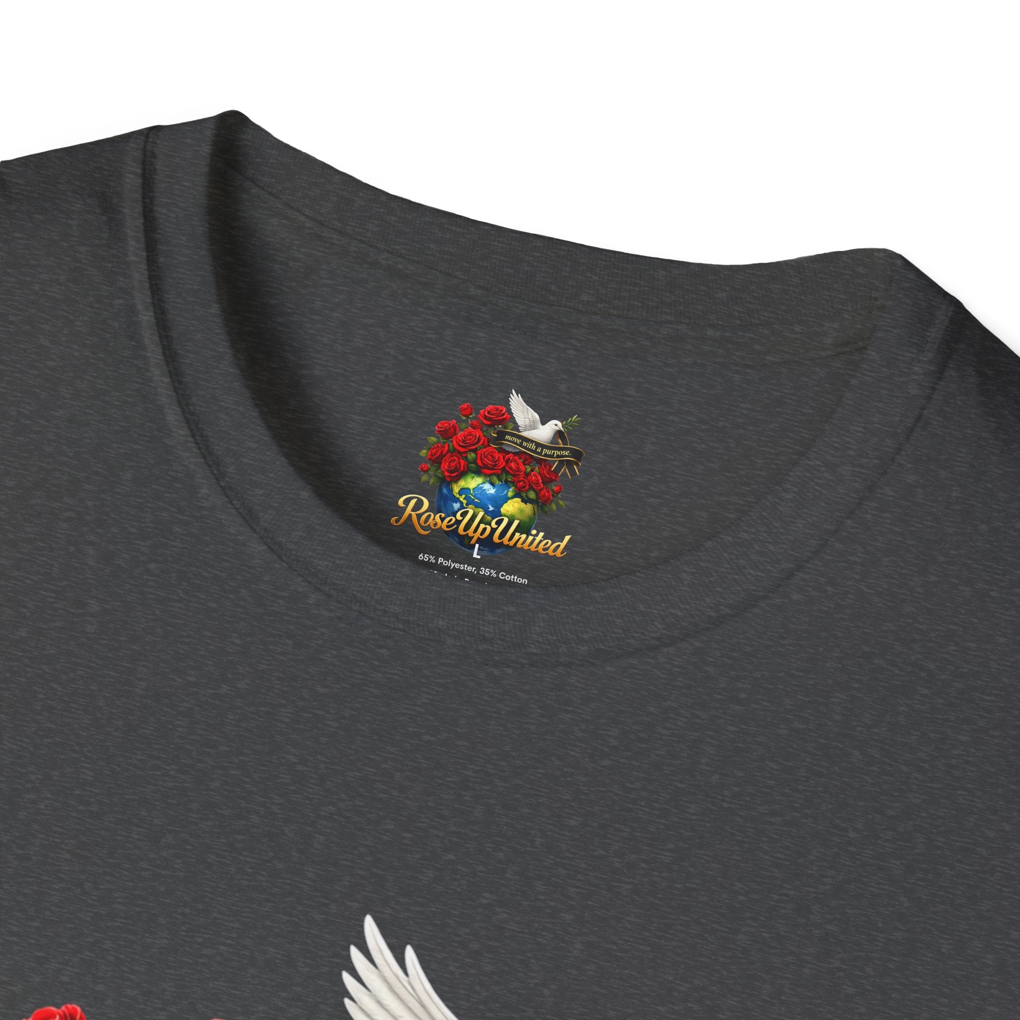 Rise Up United T-Shirt — Move With A Purpose Dove & Roses Graphic Tee