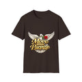 Move With a Purpose Dove T-Shirt — Inspirational Graphic Tee with Rose