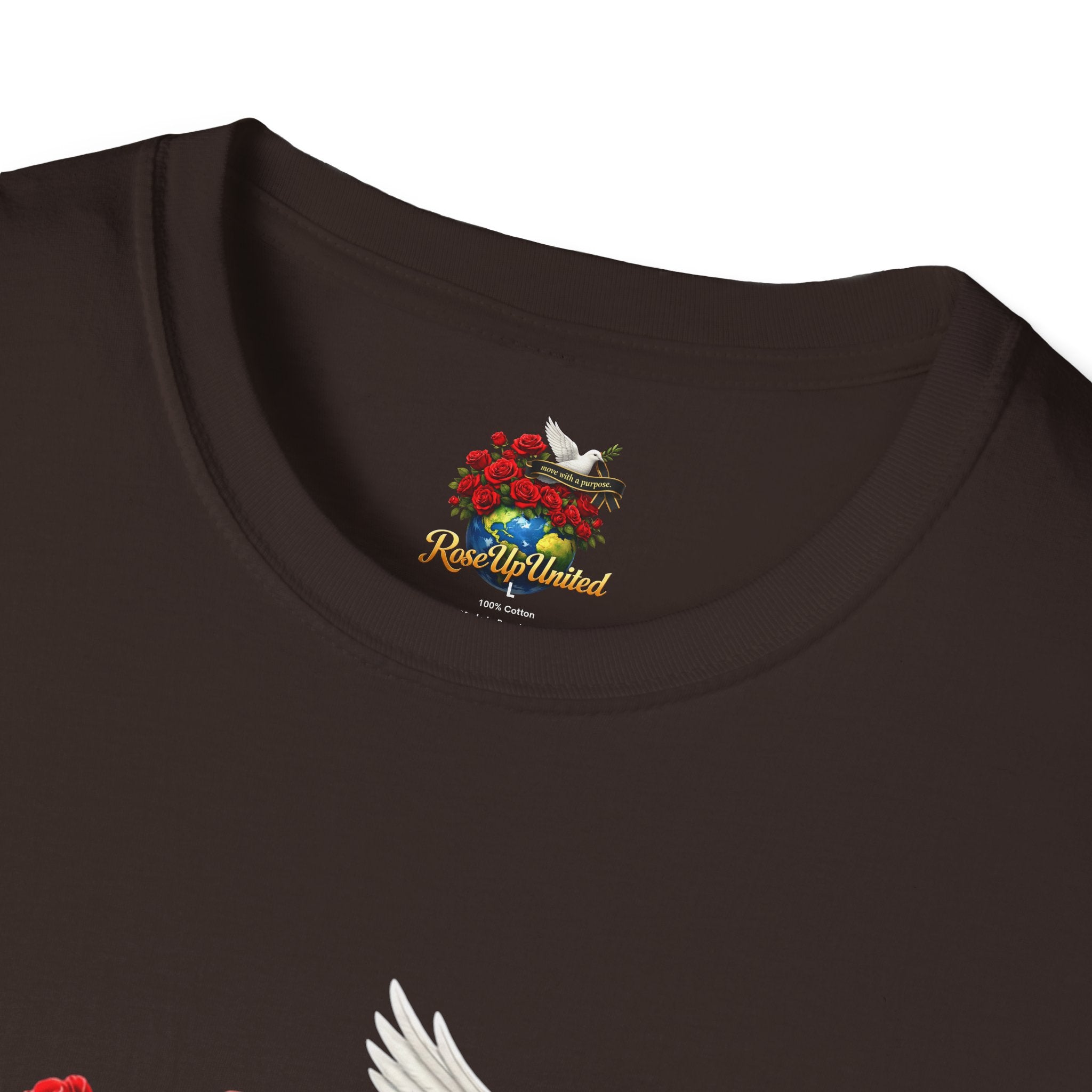 Rise Up United T-Shirt — Move With A Purpose Dove & Roses Graphic Tee