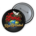 RoseUp United Pin Button — Dove, Roses & Globe Enamel Button ("move with a purpose")