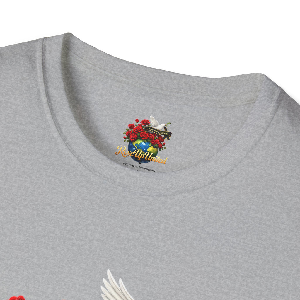 Rise Up United T-Shirt — Move With A Purpose Dove & Roses Graphic Tee