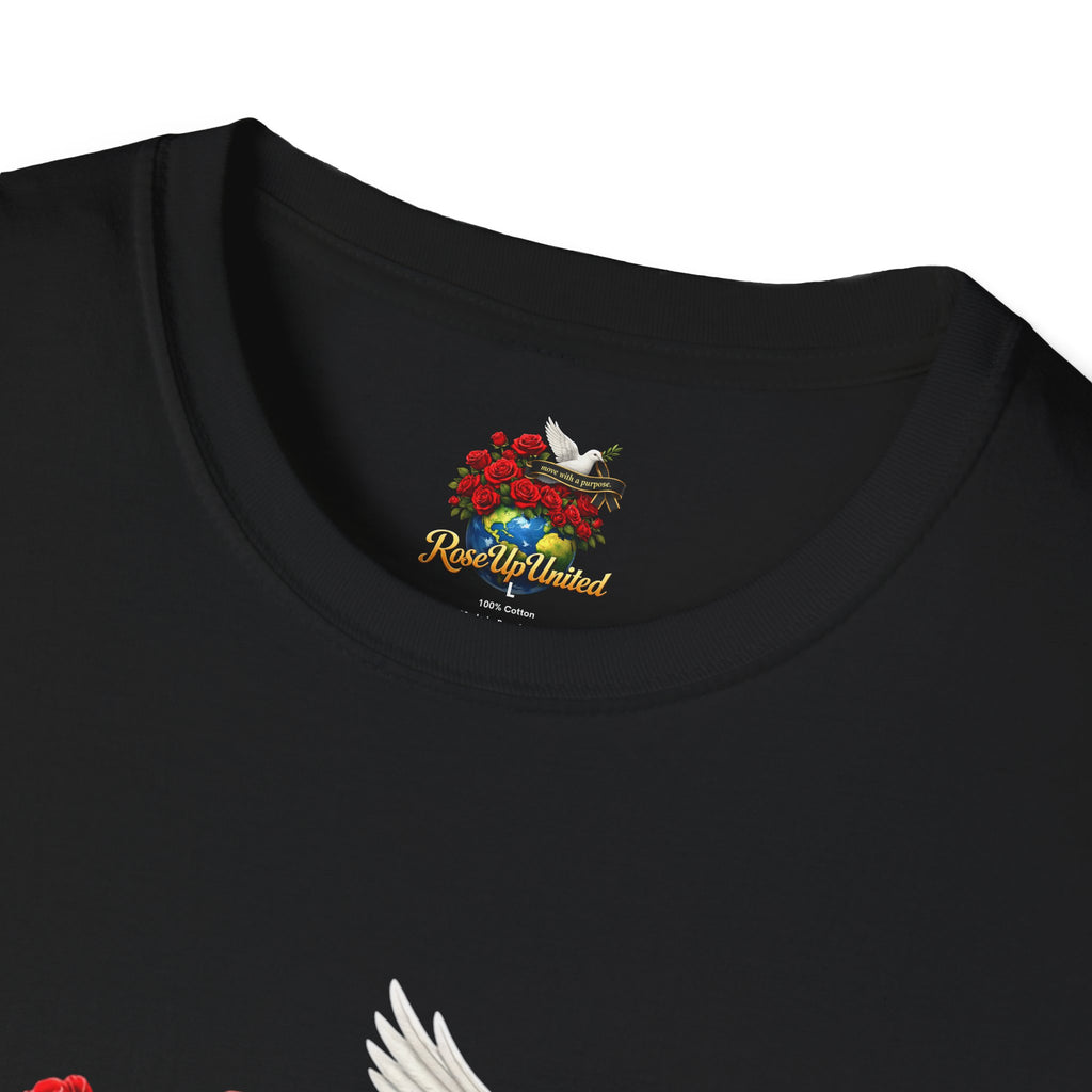 Rise Up United T-Shirt — Move With A Purpose Dove & Roses Graphic Tee