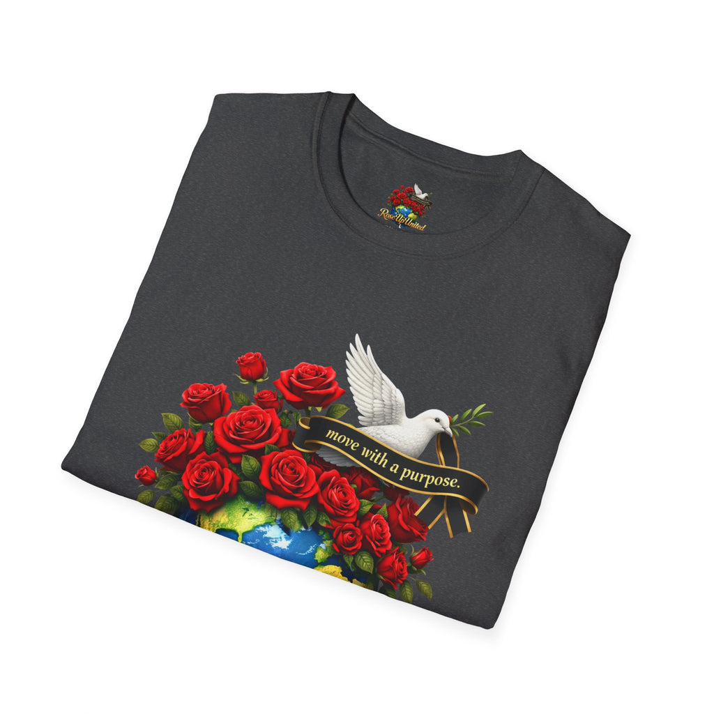 Rise Up United T-Shirt — Move With A Purpose Dove & Roses Graphic Tee