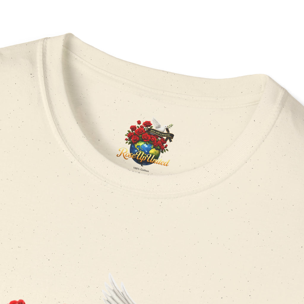 Rise Up United T-Shirt — Move With A Purpose Dove & Roses Graphic Tee