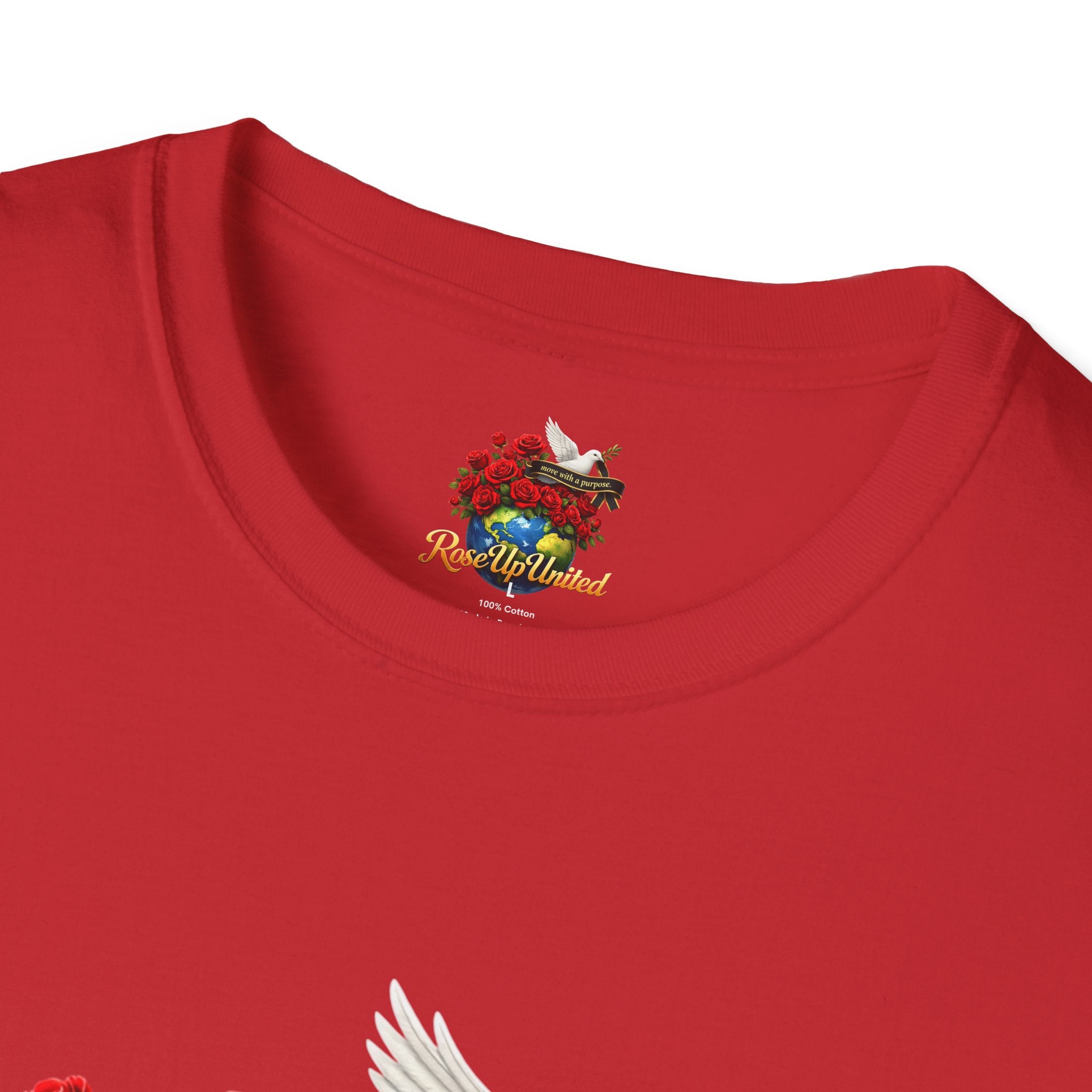 Rise Up United T-Shirt — Move With A Purpose Dove & Roses Graphic Tee