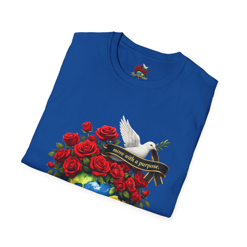 Rise Up United T-Shirt — Move With A Purpose Dove & Roses Graphic Tee
