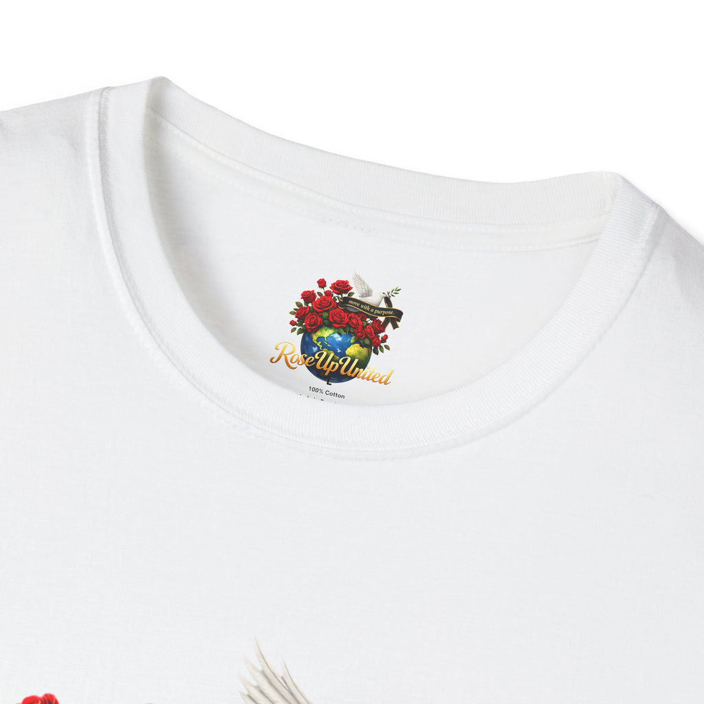Rise Up United T-Shirt — Move With A Purpose Dove & Roses Graphic Tee